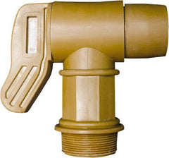 Detco - 2" NPT Plastic Rigid Drum Faucet - No Arrester, Manual Closing, 5" Long Extension - Americas Tooling