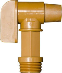 Detco - 3/4" NPT Plastic Rigid Drum Faucet - No Arrester, Manual Closing, 3" Long Extension - Americas Tooling