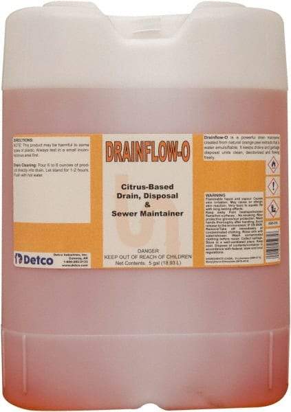 Detco - 5 Gal Liquid Drain Cleaner - Citrus Scent, Drum - Americas Tooling