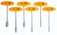 6 Piece - 3/16 - 1/2" - Ergonomic Comfort Grip T-Handle Inch Nut Driver Set - Americas Tooling