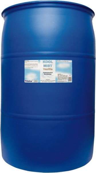 Detco - 55 Gal Drum Deodorizer - Liquid, Vanilla Scent, Concentrated, Environmentally Safe - Americas Tooling