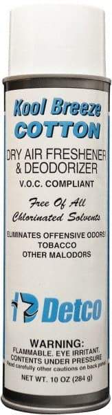 Detco - 20 oz Aerosol Can Deodorizer - Aerosol, Cotton Scent, Environmentally Safe - Americas Tooling