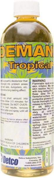 Detco - 16 oz Bottle Deodorizer - Liquid, Tropical Scent - Americas Tooling