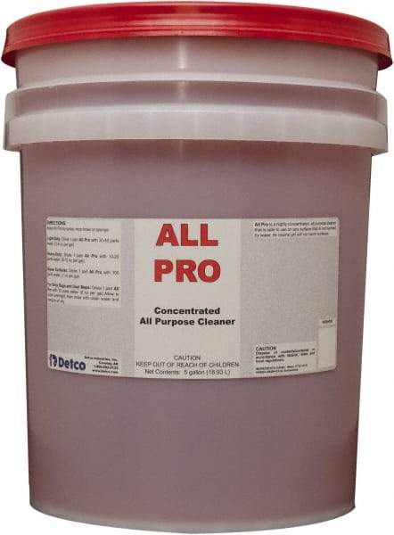 Detco - 5 Gal Bucket All-Purpose Cleaner - Liquid, Neutral Cleaner, Citrus - Americas Tooling