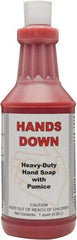 Detco - 32 oz Squeeze Bottle Gel Hand Cleaner with Grit - Red, Cherry Scent - Americas Tooling