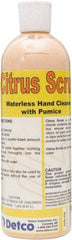 Detco - 16 oz Squeeze Bottle Cream Hand Cleaner with Grit - Orange (Color), Citrus Scent - Americas Tooling