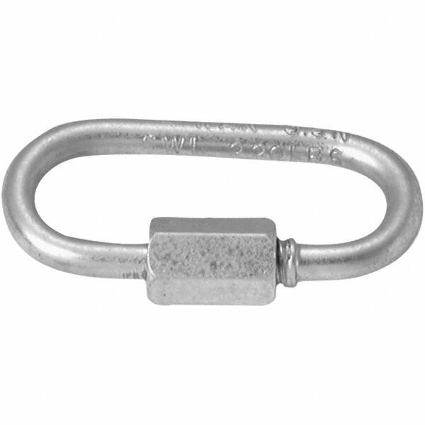 Campbell - Zinc Plated Carbon Steel Quick Link - 1/8" Diameter, 220 Lb Load Limit - Americas Tooling