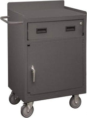 Durham - 1,200 Lb Capacity, 18" Wide x 24" Long x 39-3/4" High Mobile Cart - 1 Door, 1 Drawer, 1 Shelf, Steel, 2 Rigid/2 Swivel Casters - Americas Tooling