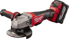 Milwaukee Tool - 4-1/2" Wheel Diam, 8,500 RPM, Cordless Angle & Disc Grinder - 5/8-11 Spindle - Americas Tooling