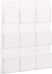 Safco - 30" Wide x 2" Deep x 36-3/4" High, 9 Compartments, Plastic Literature Display Board - Clear, 9-1/2" Compartment Width x 2" Compartment Depth x 9" Compartment Height - Americas Tooling