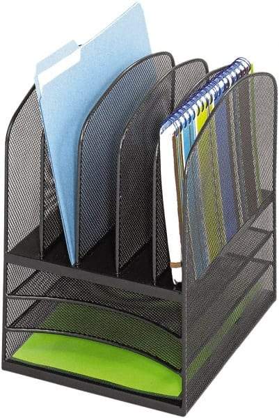 Safco - Black Desk Top Organizer - Steel, Mesh - Americas Tooling