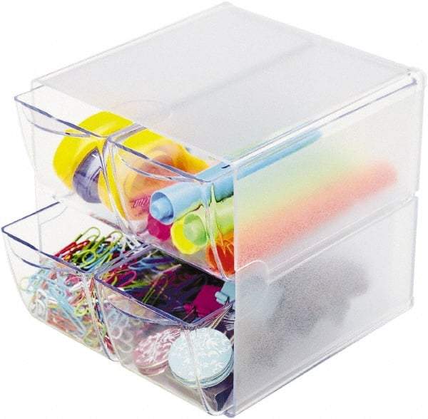 Deflect-o - Clear Desk Top Organizer - Plastic - Americas Tooling