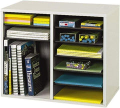 Safco - Gray Document Organizer - Fiberboard, Hardboard, Laminated Compressed Wood - Americas Tooling