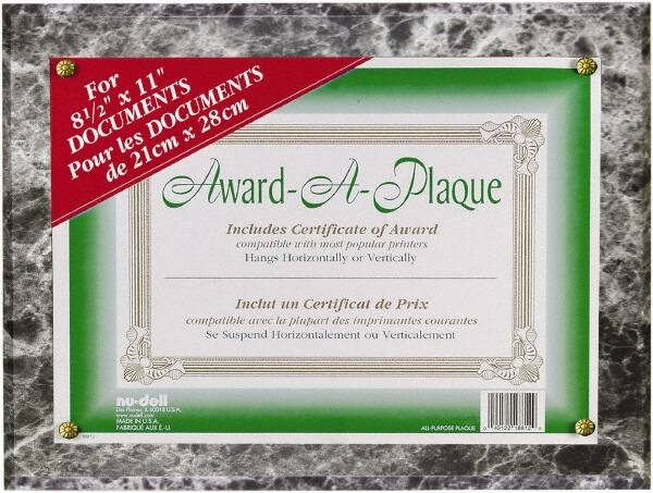 Nudell - Black Marble Document Holders-Certificate/Document - 11" High x 8-1/2" Wide - Americas Tooling