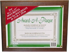 Nudell - Walnut Document Holders-Certificate/Document - 11" High x 8-1/2" Wide - Americas Tooling