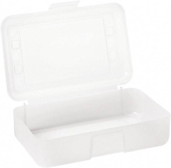 ADVANTUS - 1 Compartment, 8-1/2" Wide x 2-1/2" High x 5-1/2" Deep, Pencil Box with Lid - Polypropylene, Clear (Color) - Americas Tooling