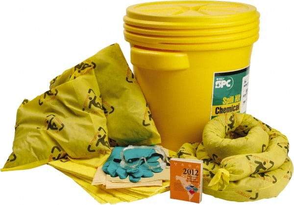 Brady SPC Sorbents - 16 Gal Capacity Chemical Spill Kit - 20 Gal Polyethylene Drum - Americas Tooling