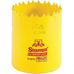 Starrett - 1-7/8" Diam, 2" Cutting Depth, Hole Saw - High Speed Steel Saw, Toothed Edge - Americas Tooling