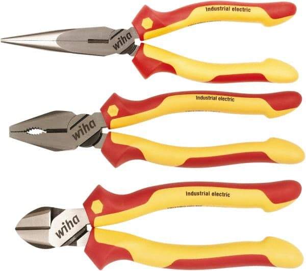 Wiha - 3 Piece Insulated Pliers & Cutters - Comes in Vinyl Pouch - Americas Tooling