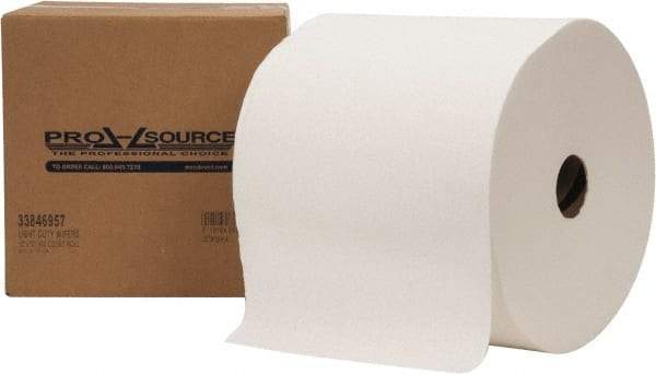 PRO-SOURCE - Dry General Purpose Wipes - Jumbo Roll, 12" x 12" Sheet Size, White - Americas Tooling