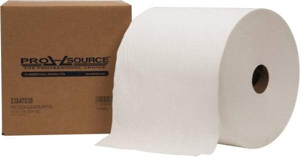 PRO-SOURCE - Dry Shop Towel/Industrial Wipes - Jumbo Roll, 12" x 12" Sheet Size, White - Americas Tooling