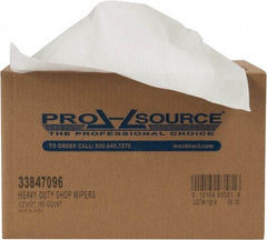 PRO-SOURCE - Dry Shop Towel/Industrial Wipes - Double Sided Box, 17" x 12" Sheet Size, White - Americas Tooling