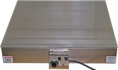 Valad Electric Heating - 36" Long x 36 Wide x 7" High, 220 Volt Hot Plate - 100 to 550°F, 1 Burner, Aluminum Plate, 4000 Watt, 18.2 Amps, 304 Stainless Steel Base - Americas Tooling