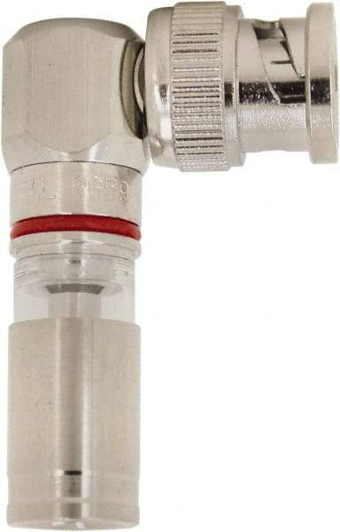 Ideal - Right Angle, BNC Compression Coaxial Connector - Compatible with RG59, Brass Body - Americas Tooling