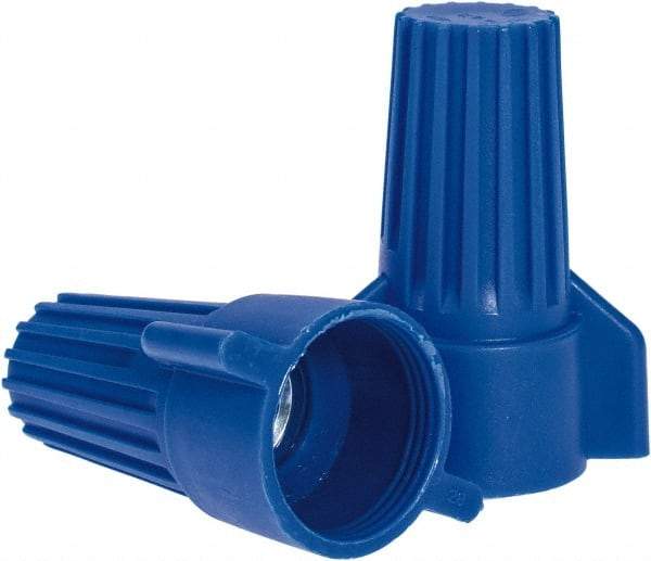 Ideal - 3, 12 to 2, 6 AWG, 600 Volt, Flame Retardant, Wing Twist on Wire Connector - Blue, 221°F - Americas Tooling