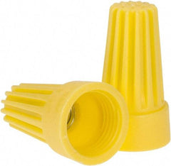 Ideal - 2, 18 to 2, 12 AWG, 600 Volt, Flame Retardant, Standard Twist on Wire Connector - Yellow, 221°F - Americas Tooling