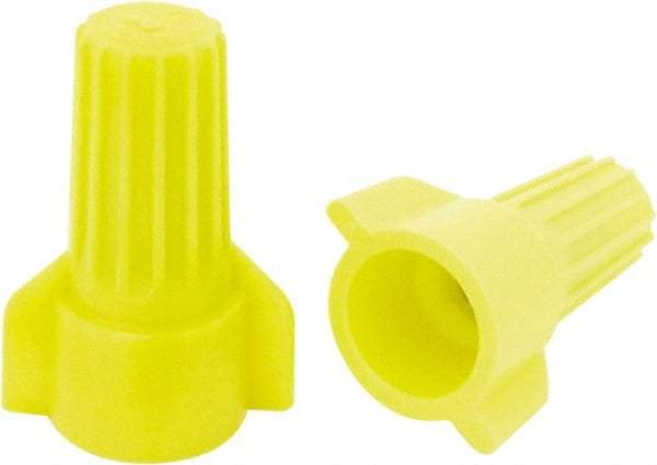 Ideal - 2, 18 to 3, 12 AWG, 600 Volt, Flame Retardant, Wing Twist on Wire Connector - Yellow, 221°F - Americas Tooling