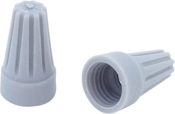 Ideal - 3, 22 to 2, 16 AWG, 300 Volt, Flame Retardant, Standard Twist on Wire Connector - Gray, 221°F - Americas Tooling