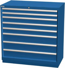 LISTA - 8 Drawer, Modular Storage Cabinet - Steel, 40-1/4" Wide x 22-1/2" Deep x 41-3/4" High, Blue - Americas Tooling