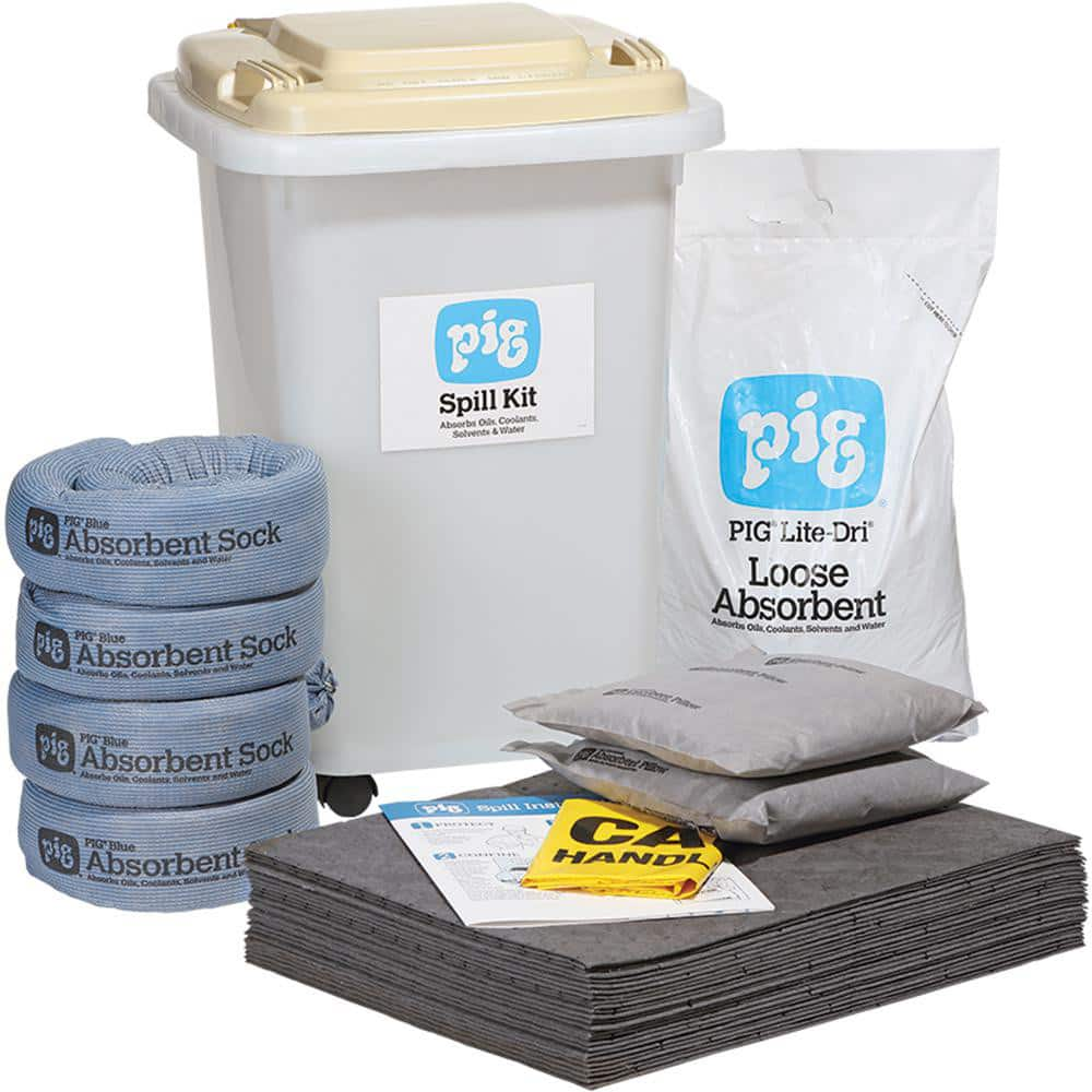 Spill Kits; Kit Type: Oil Based Liquids Spill Kit; Container Type: Can; Absorption Capacity: 12 gal; Color: Clear; Portable: Yes; Capacity per Kit (Gal.): 12 gal