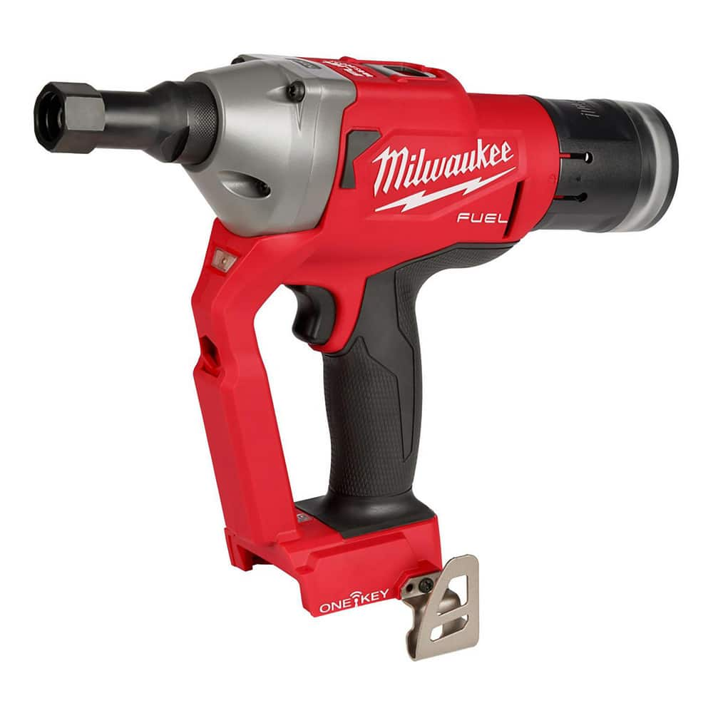 Cordless Riveters; Voltage: 18 V; Blind Rivet Diameter Aluminum: 0.2500 in; Blind Rivet Diameter Stainless Steel: 0.1875 in; Blind Rivet Diameter Steel: 0.2500 in; Stroke Length (Decimal Inch): 1.1800; Pull Force (Lb.): 4500; Batteries Included: No