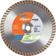 Wet & Dry Cut Saw Blade: 8″ Dia, 7/8 & 5/8″ Arbor Hole, 0.09″ Kerf Width, 1 Teeth High Speed Steel Teeth, Use on Ceramic Tile, Standard Arbor