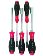 5 Piece - 5.0 - 11.0mm - SoftFinish® Grip Metric Nut Driver Set with Hex Bolster - Americas Tooling