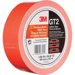 3M - 50m x 48mm x 11 mil Fluorescent Orange Cotton Cloth Gaffers Tape - Americas Tooling