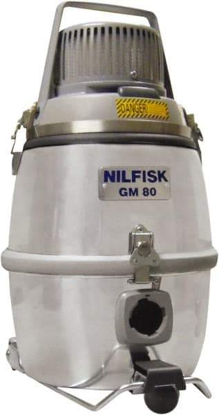 Nilfisk - 3.24 Gal, Aluminum Tank, Dry, Clean Room Vacuum Cleaner - 1.5 hp, 10 Amps - Americas Tooling