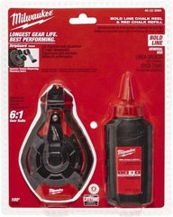 Milwaukee Tool - 100' Long Chalk Reel, Chalk, Line Level - Americas Tooling