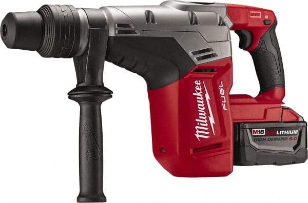 Milwaukee Tool - 18 Volt 1-9/16" SDS Max Chuck Cordless Rotary Hammer - 0 to 3,000 BPM, 0 to 450 RPM, Reversible - Americas Tooling