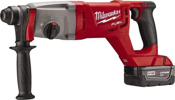 Milwaukee Tool - 18 Volt 1" SDS Plus Chuck Cordless Rotary Hammer - 0 to 4,400 BPM, 0 to 1,500 RPM, Reversible - Americas Tooling