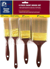 Premier Paint Roller - 1, 1-1/2, 2 & 3" Flat Polyester General Purpose Paint Brush Set - 2, 2-1/4, 2-3/4 & 2-7/8" Bristle Length, 4, 5, 6 & 6-1/2" Plastic Beavertail Handle - Americas Tooling