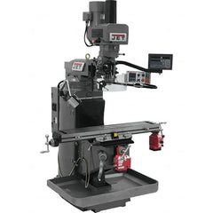 Jet - 9" Table Width x 49" Table Length, Electronic Variable Speed Control, 3 Phase Knee Milling Machine - 3 hp - Americas Tooling