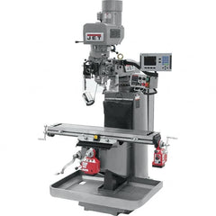 Jet - 9" Table Width x 49" Table Length, Electronic Variable Speed Control, 3 Phase Knee Milling Machine - 3 hp - Americas Tooling