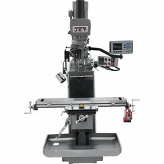 Jet - 9" Table Width x 49" Table Length, Electronic Variable Speed Control, 3 Phase Knee Milling Machine - 3 hp - Americas Tooling