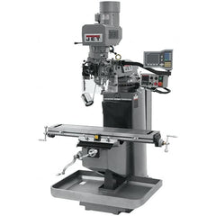 Jet - 9" Table Width x 49" Table Length, Electronic Variable Speed Control, 3 Phase Knee Milling Machine - 3 hp - Americas Tooling