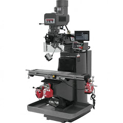 Jet - 9" Table Width x 49" Table Length, Electronic Variable Speed Control, 3 Phase Knee Milling Machine - 3 hp - Americas Tooling