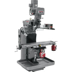 Jet - 9" Table Width x 49" Table Length, Electronic Variable Speed Control, 3 Phase Knee Milling Machine - 3 hp - Americas Tooling