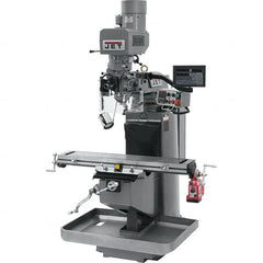 Jet - 9" Table Width x 49" Table Length, Electronic Variable Speed Control, 3 Phase Knee Milling Machine - 3 hp - Americas Tooling